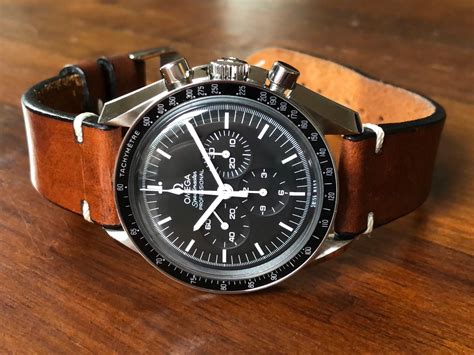 custom omega watch straps|omega speedmaster moonwatch leather strap.